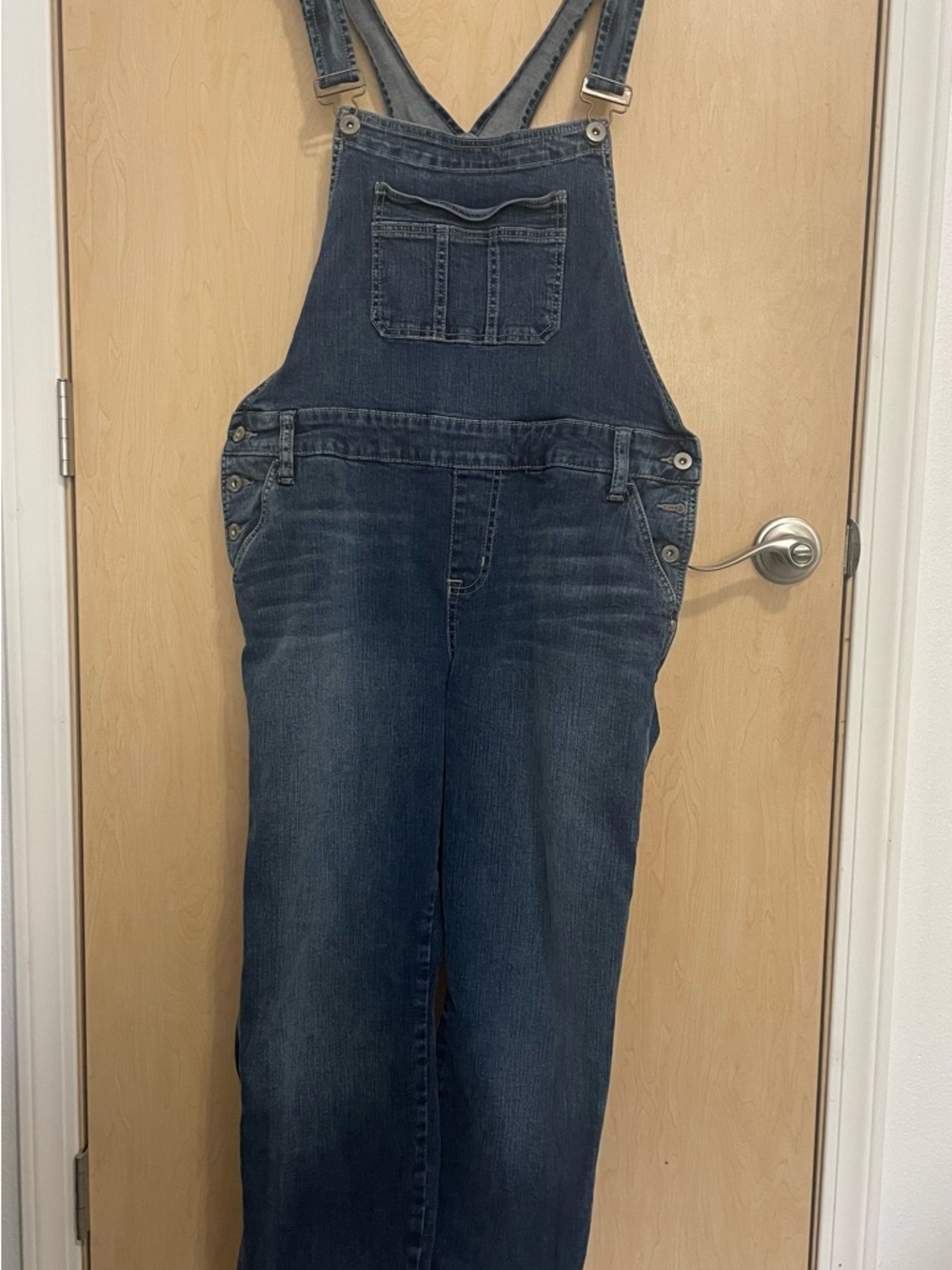 torrid Dark Blue Denim Overalls with Front Bib Pocket